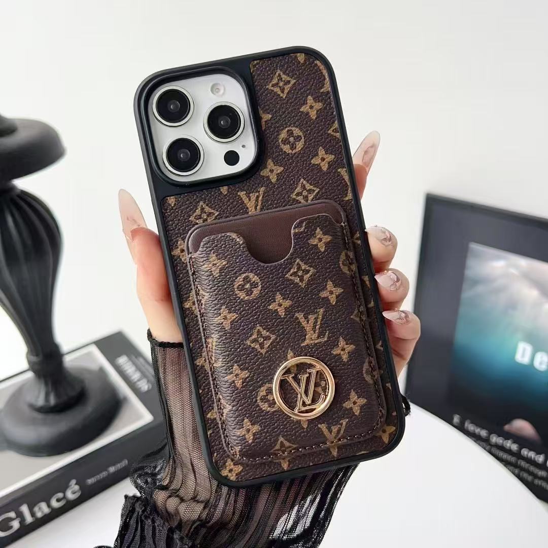 Letter Card Holder Phone Case For iPhone