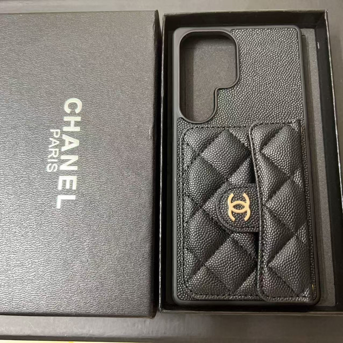 Black Card Holder Galaxy Case For Samsung
