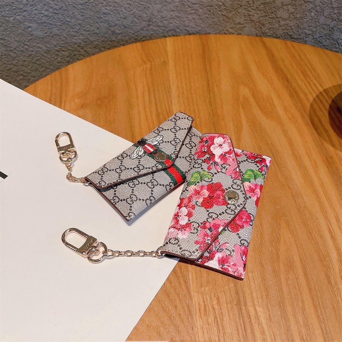 Flower Printed Card Holder