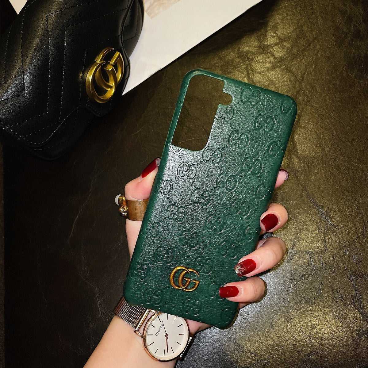 Leather Printed Galaxy Case For Samsung
