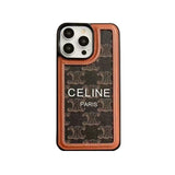 White Celine iPhone Case With Strap-SZ231124