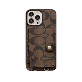 Classic iPhone Case With Wallet And Strap White -SZK240402