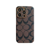 Classic iPhone Case Leather Light Brow -QBK240513