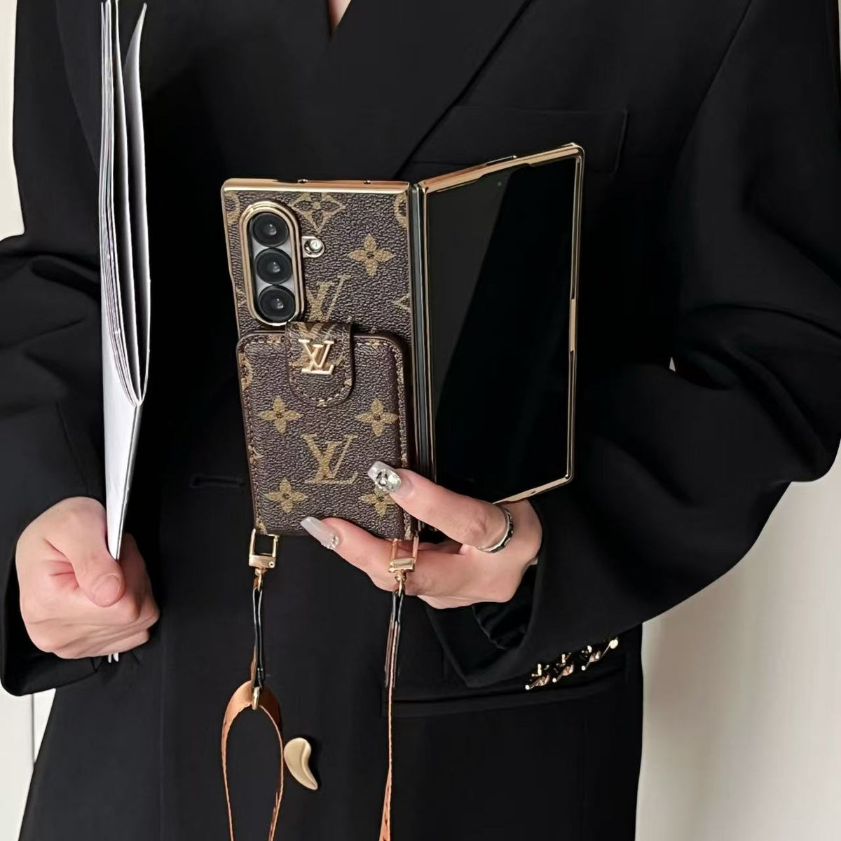 Classic Wallet Strap Galaxy Z Case For Samsung