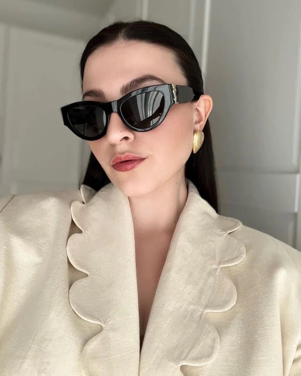 Fashionable new cat-eye sunglasses 6090