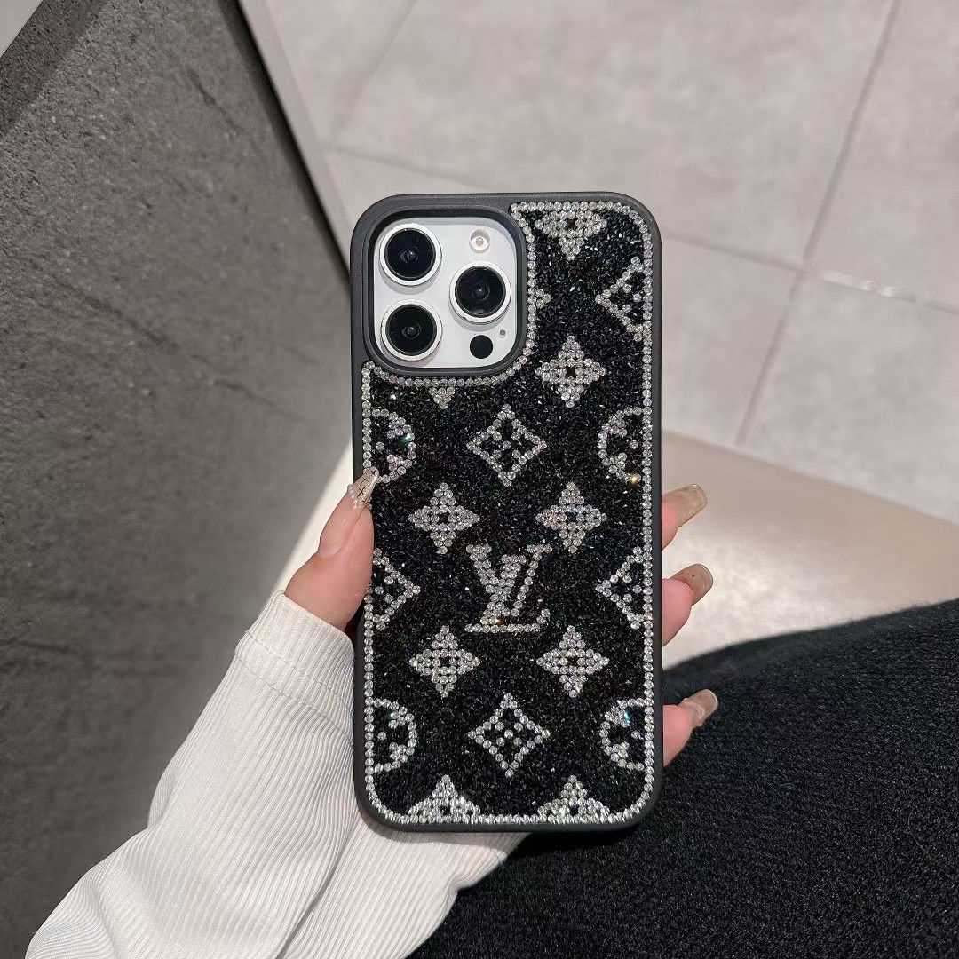 Luxury Glitter Holographic Y - S - L-Inspired iPhone Case – Diamond Shine Edition