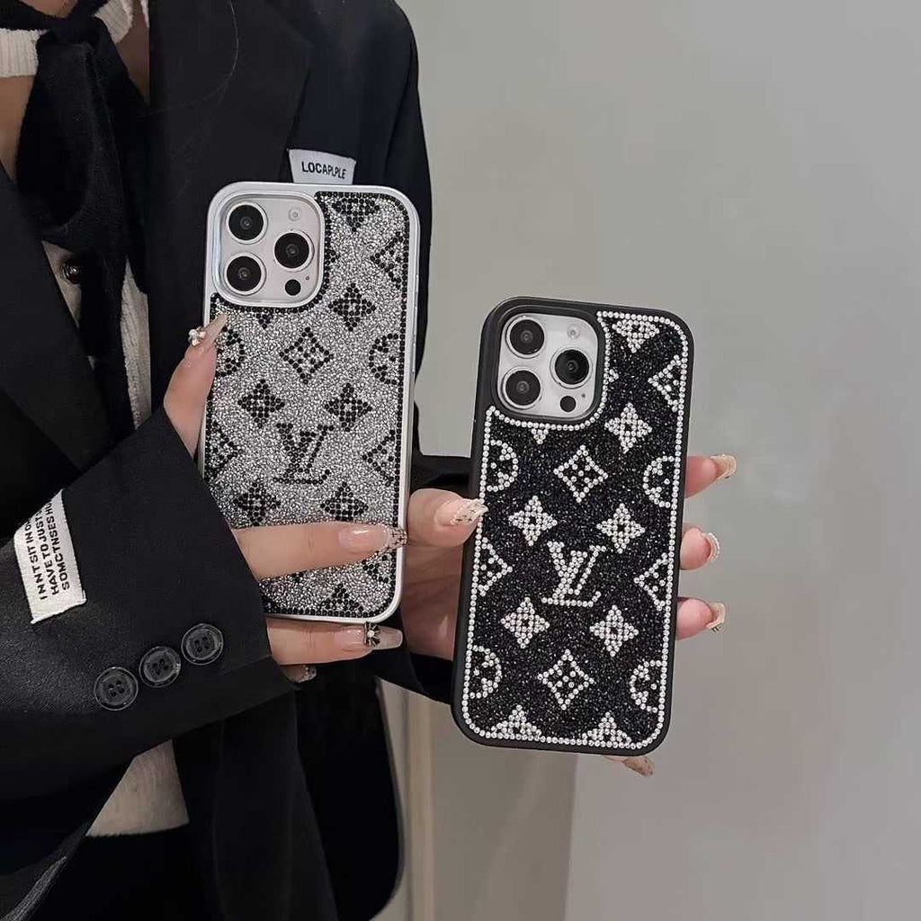 Luxury Glitter Holographic Y - S - L-Inspired iPhone Case – Diamond Shine Edition