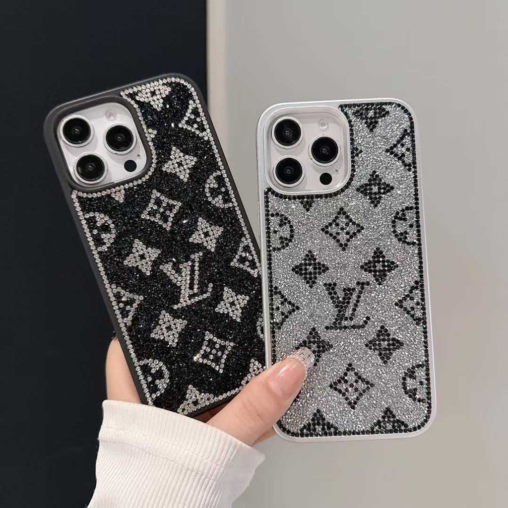 Luxury Glitter Holographic Y - S - L-Inspired iPhone Case – Diamond Shine Edition