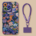Flower Phone Case with Detachable Strap