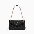 Luxe Quilted Lambskin Shoulder Bag with Chain Strap