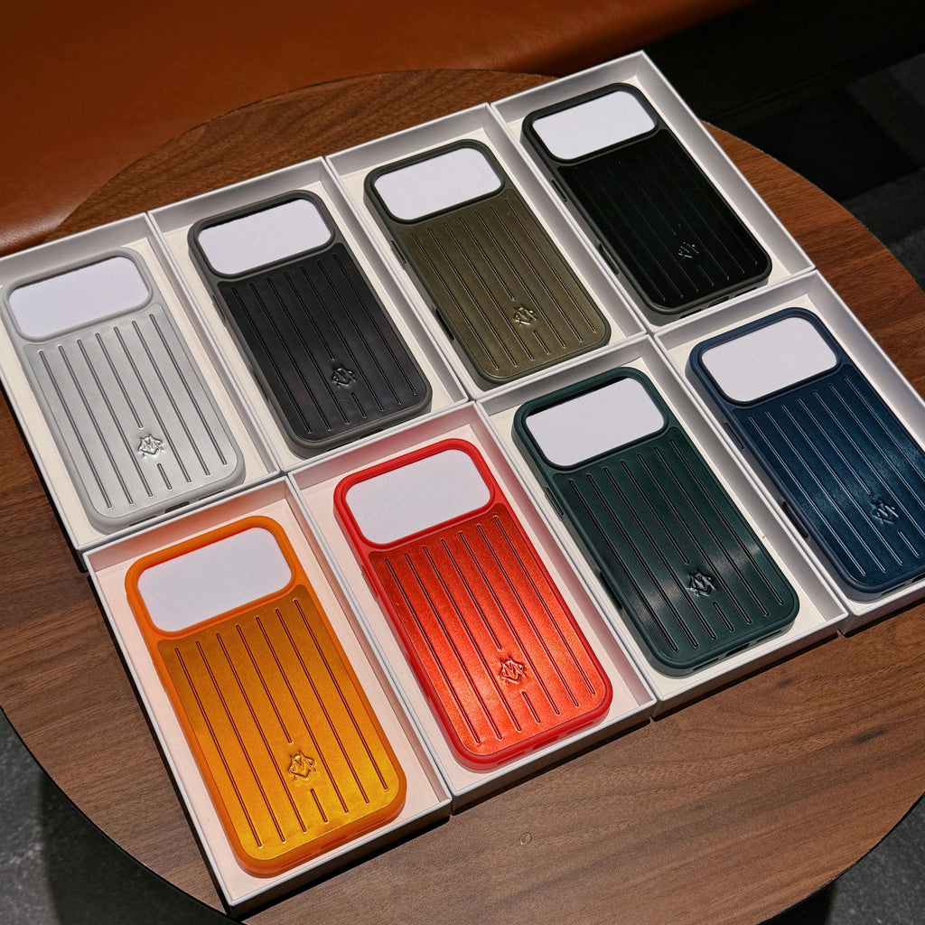 Ribbed Metallic Armor iPhone Case – Stylish Protection Inspired by Travel