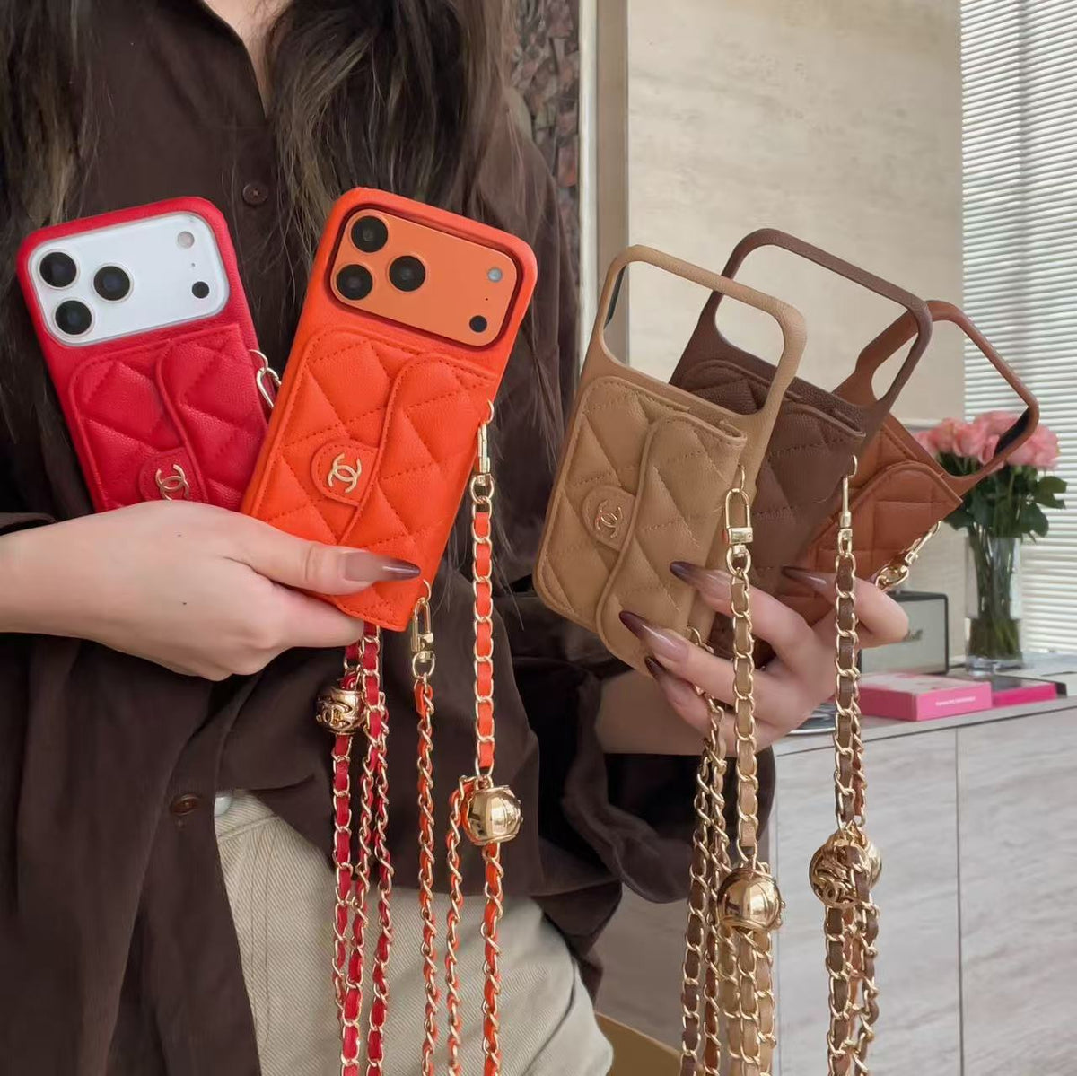 Leather Holder Design Phone Case For iPhone