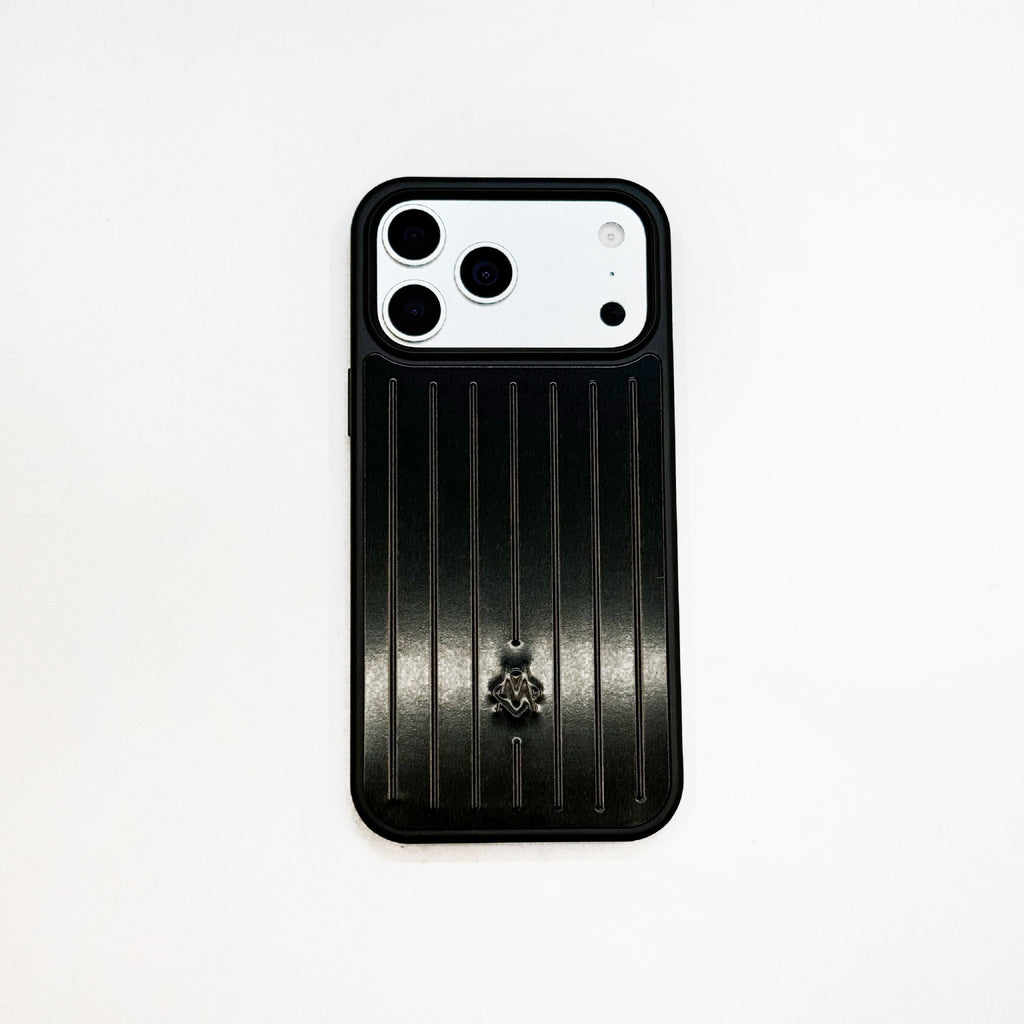 Ribbed Metallic Armor iPhone Case – Stylish Protection Inspired by Travel