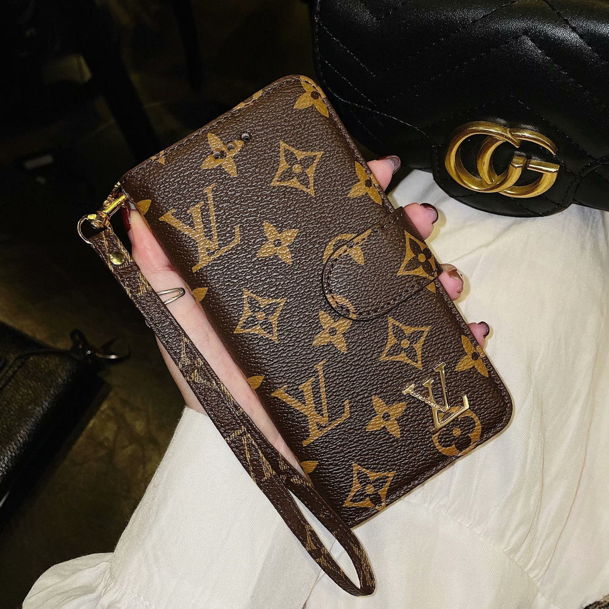 Trendy Leather Wallet Phone Case For iPhone