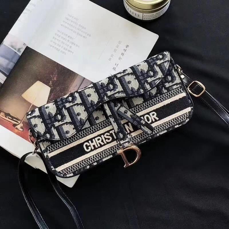 Black Floral Phone Bag