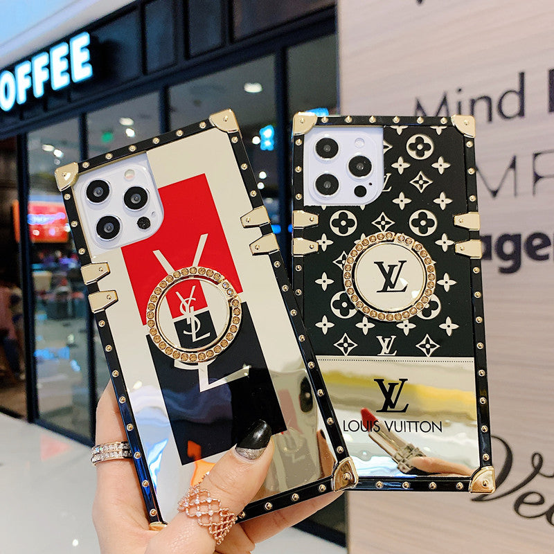 Rhinestone Square Phone Case For iPhone
