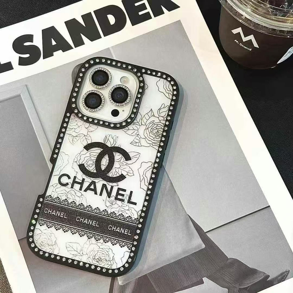 Black Drill Style Phone Case For iPhone