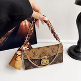 Letter Holster Scarf Chain Wallet Case For Samsung