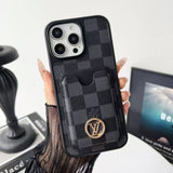 Letter Card Holder Phone Case For iPhone