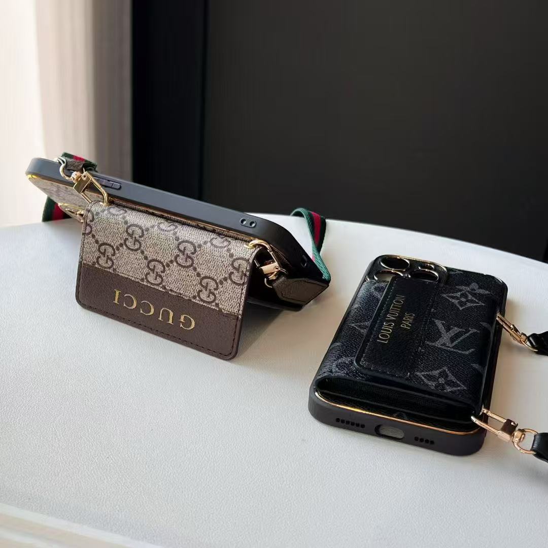 New Wallet With Strap Phone Case For iPhone