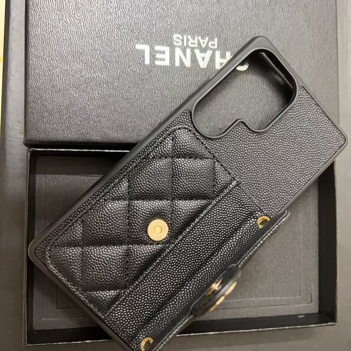 Black Card Holder Galaxy Case For Samsung