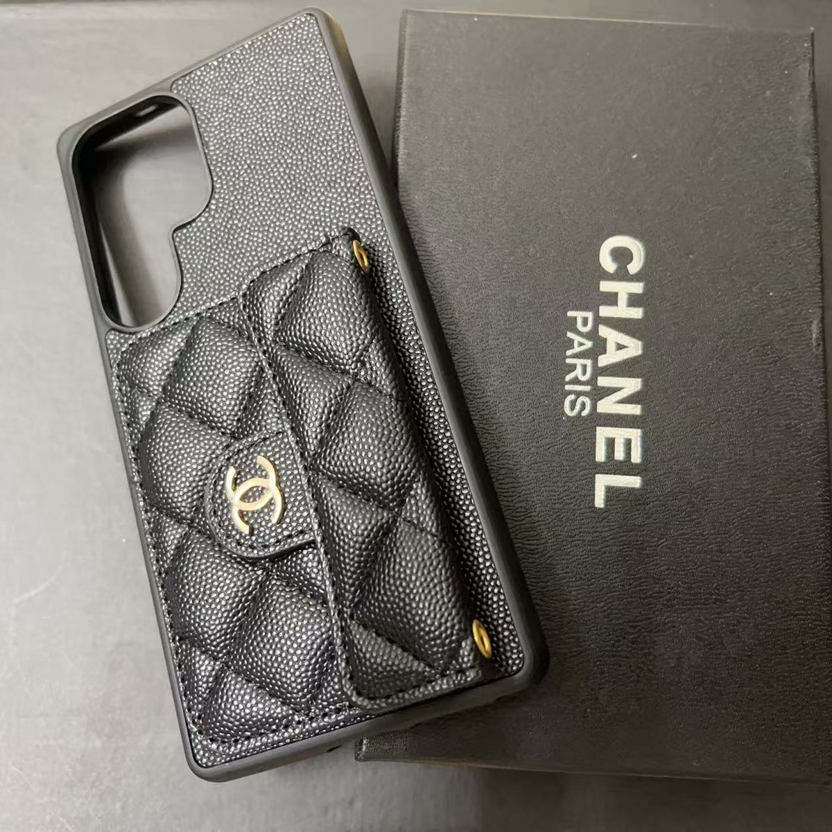 Black Card Holder Galaxy Case For Samsung
