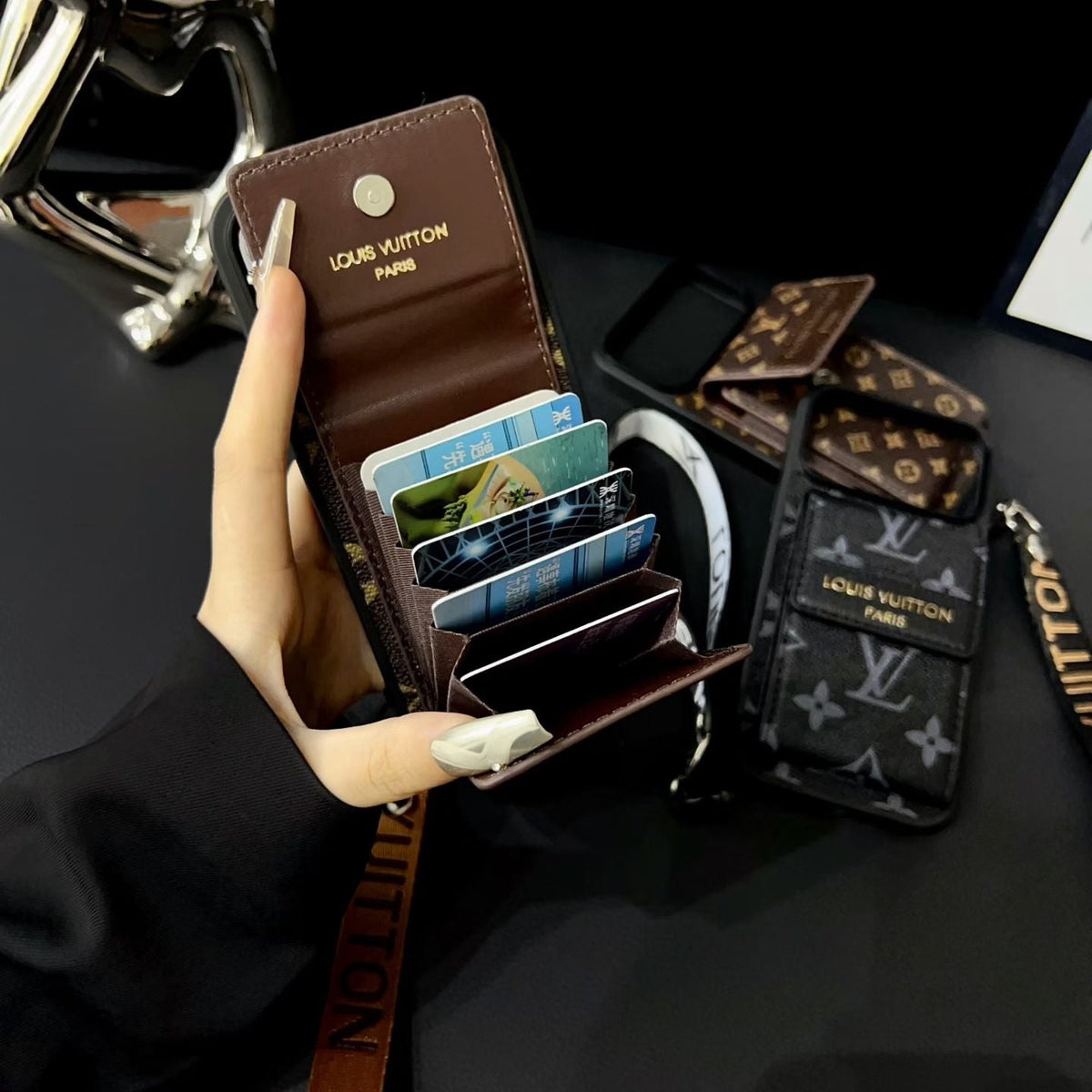 Fashion Card Holder Phone Case For iPhone