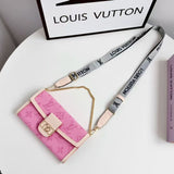 Letter Holster Scarf Chain Wallet Case For iPhone