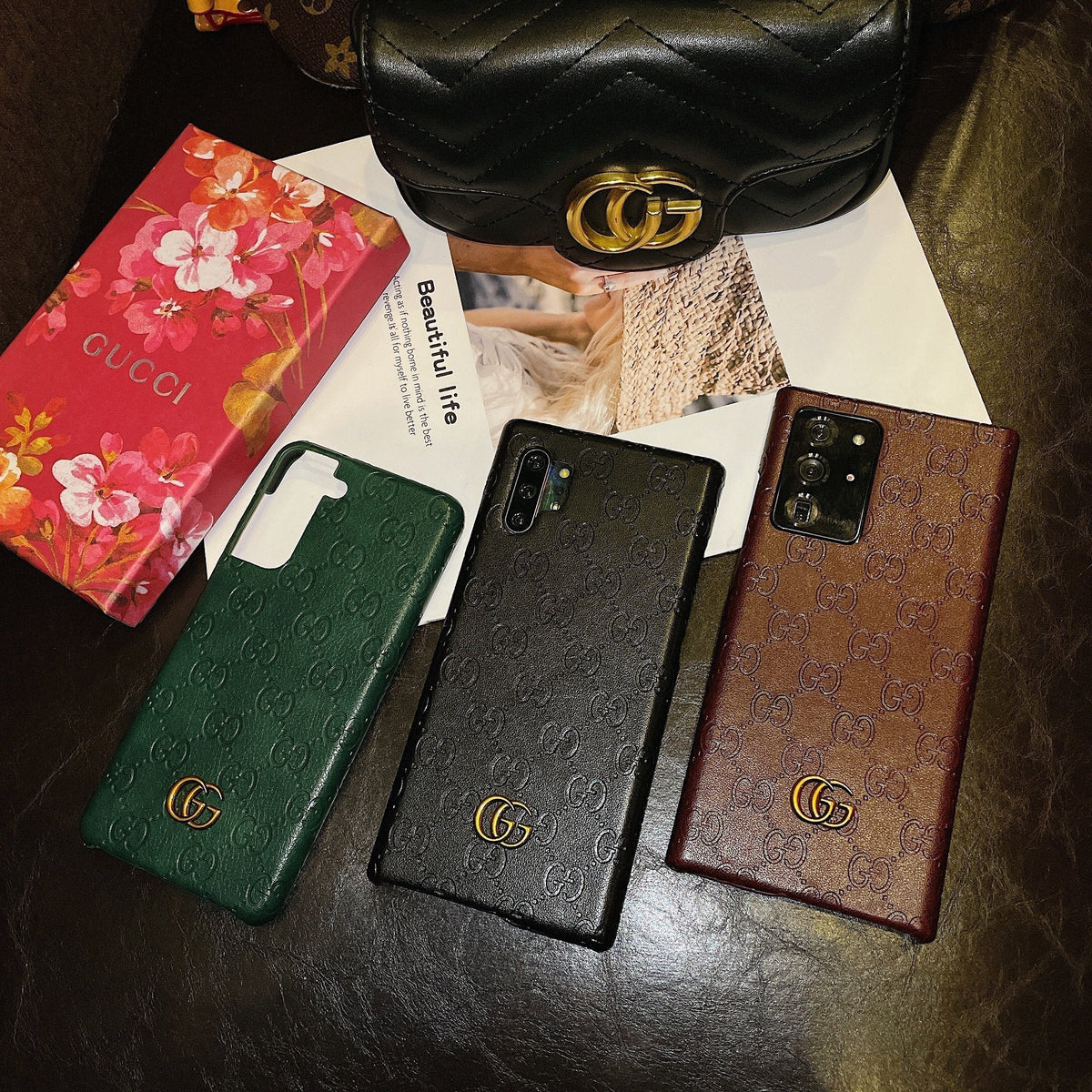Leather Printed Galaxy Case For Samsung