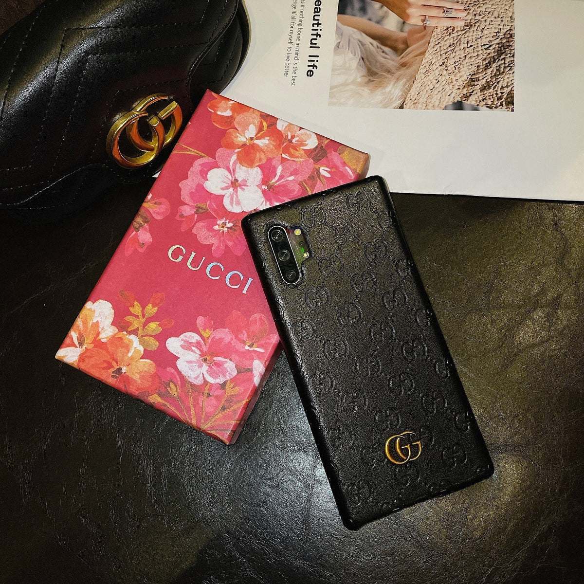 Leather Printed Galaxy Case For Samsung