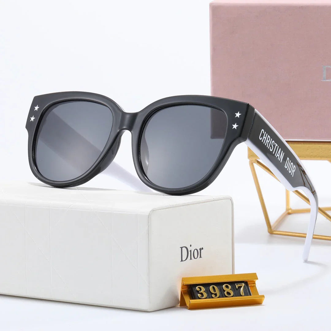 Fashionable Semi-circular Color Matching Sunglasses 3987
