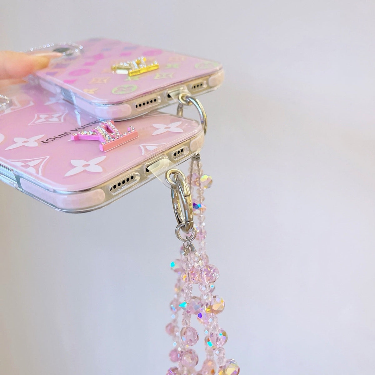Pink Chain Style Phone Case For iPhone