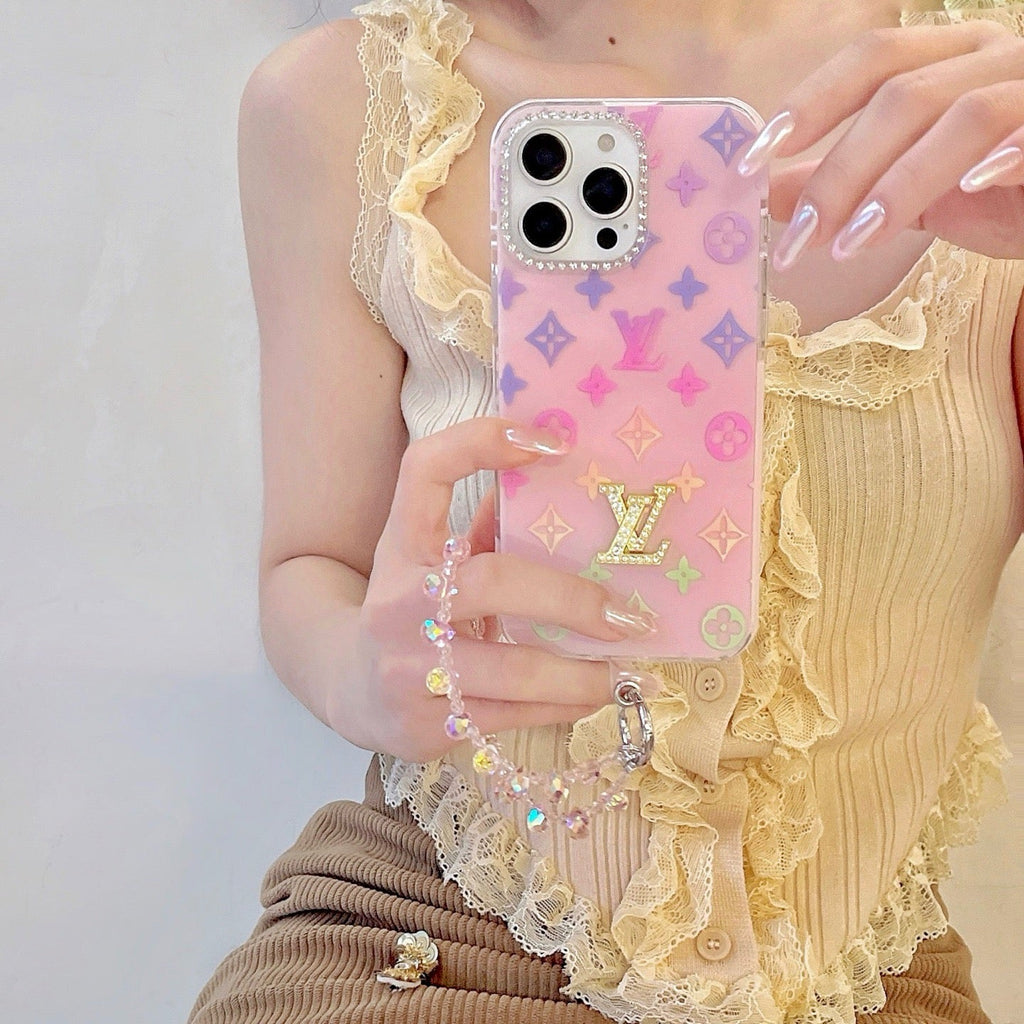 Pink Chain Style Phone Case For iPhone