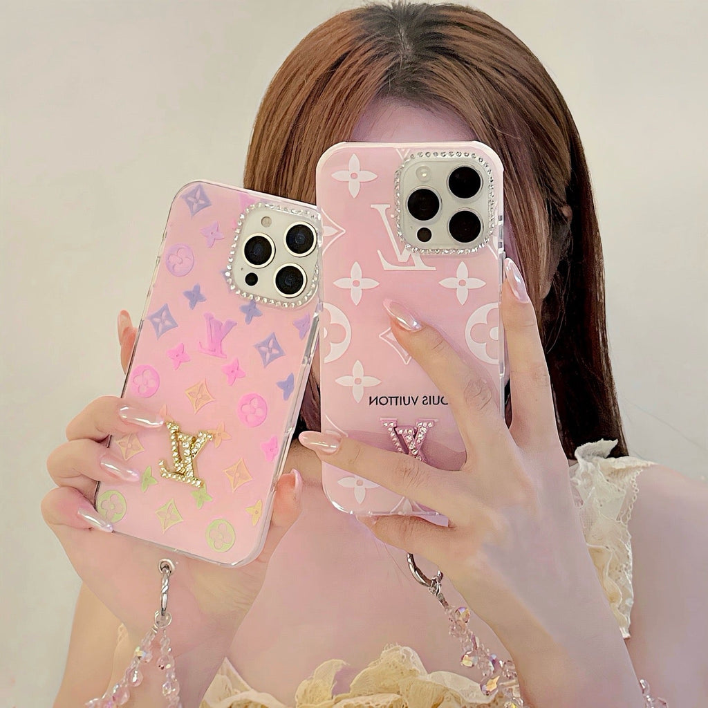 Pink Chain Style Phone Case For iPhone