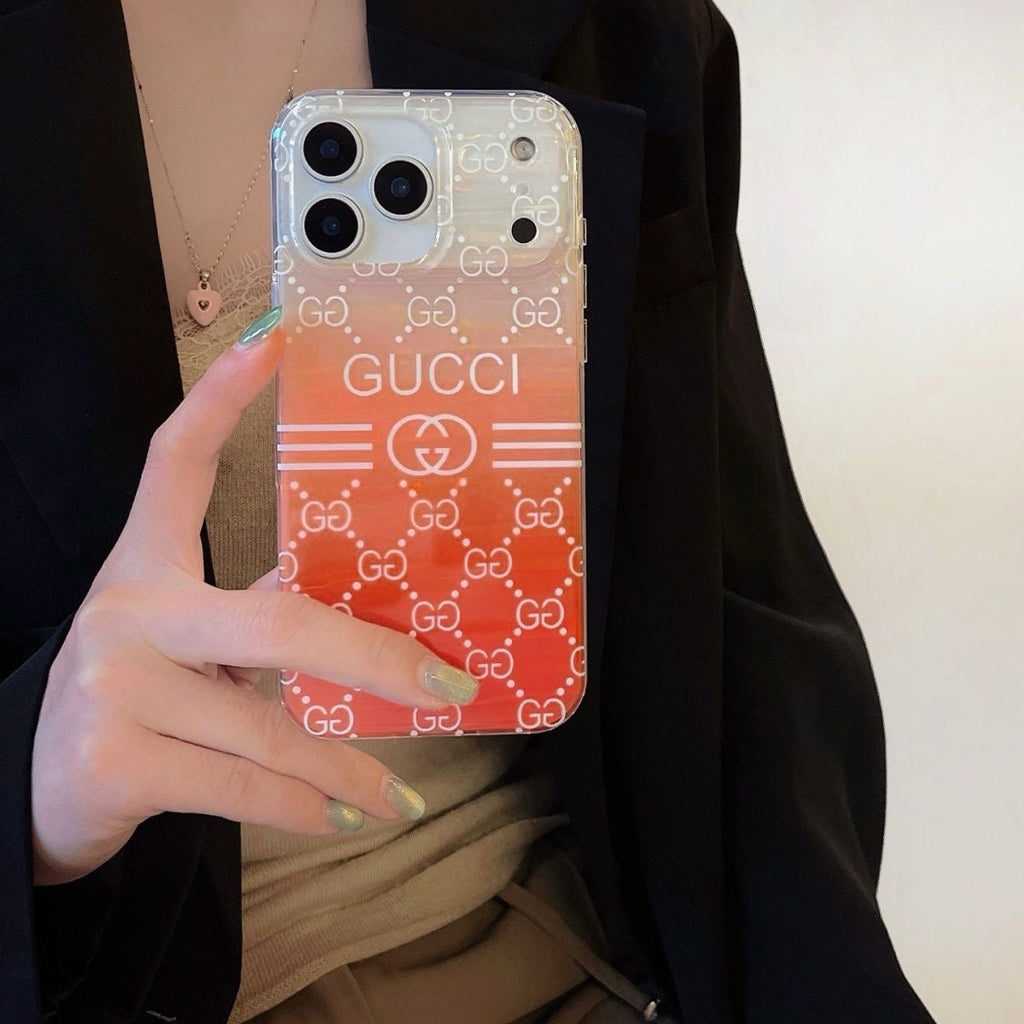 Orange Transparent Phone Case For iPhone