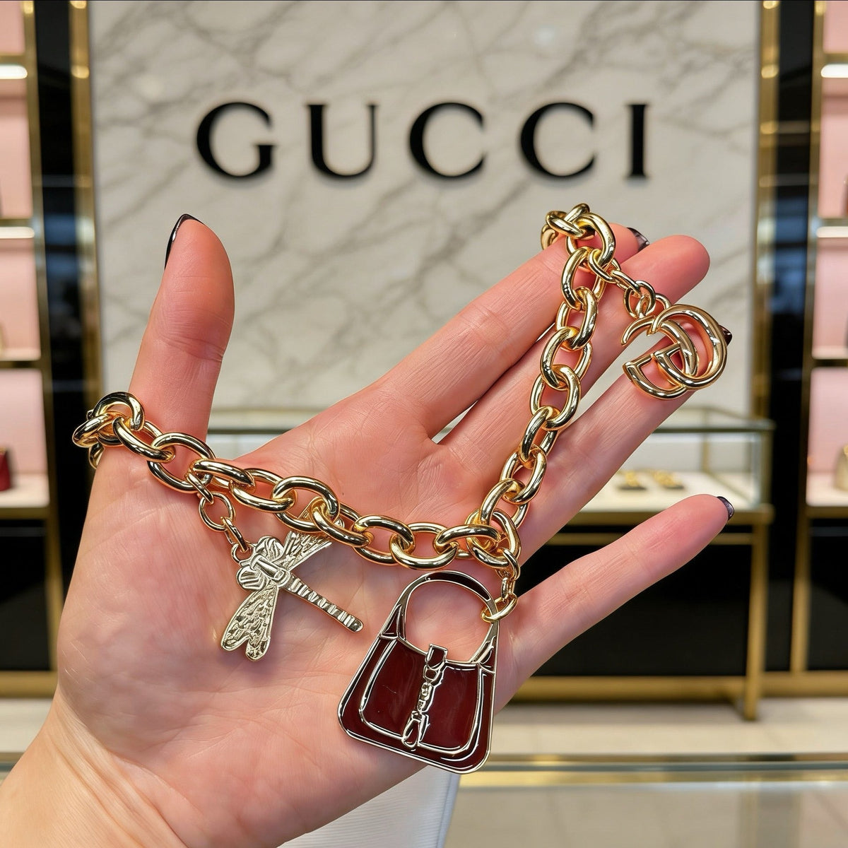 Red Bag Cool Keychain Pendant