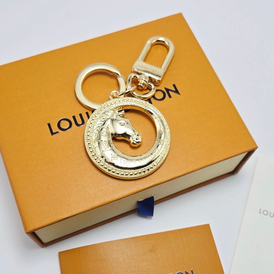 Gold Horse Pendant Keychain