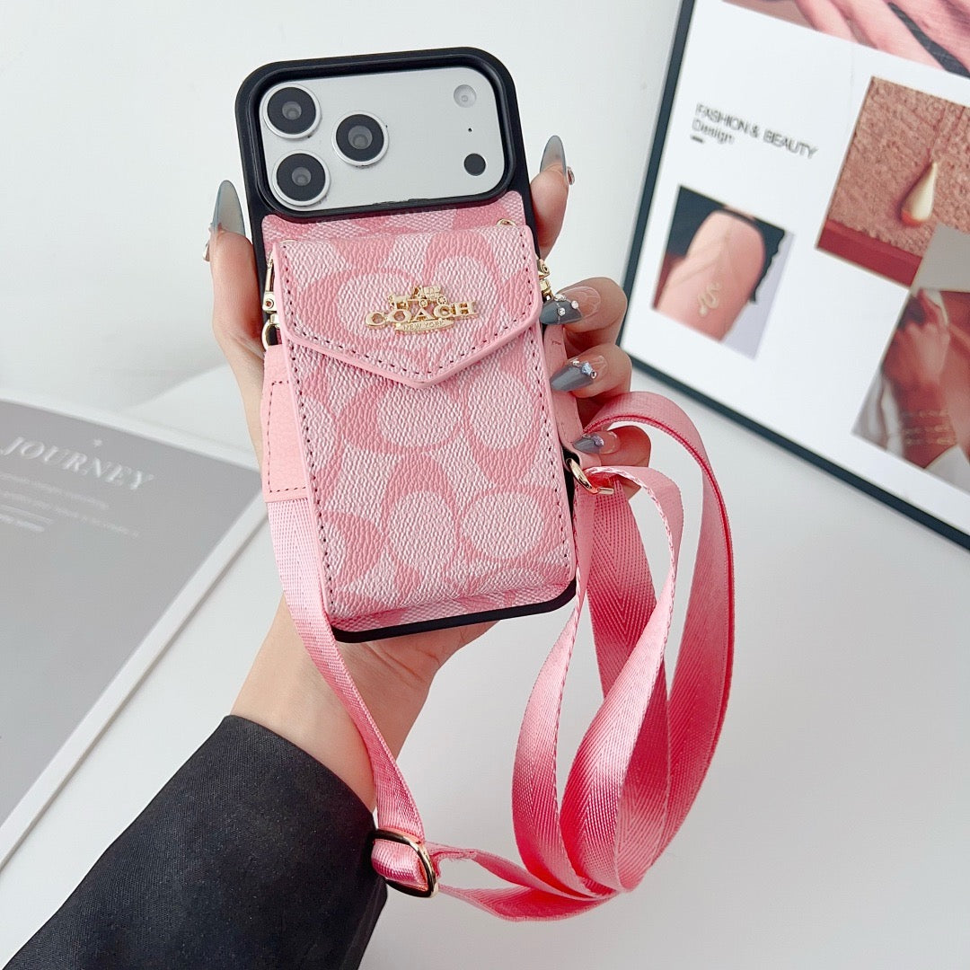 Cute Texture Wallet Phone Case For iPhone