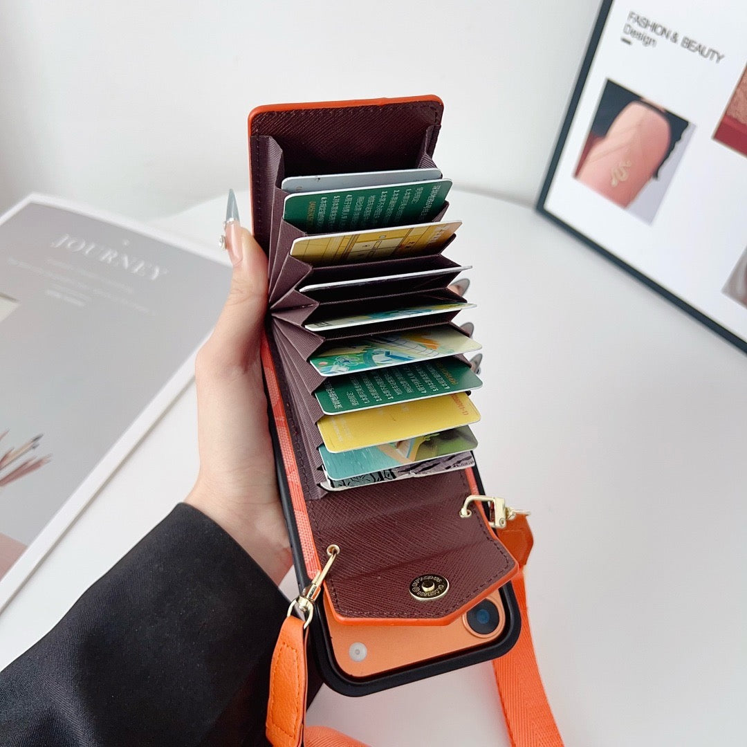Cute Texture Wallet Phone Case For iPhone