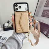 Leather Card Cover Phone Case For iPhone