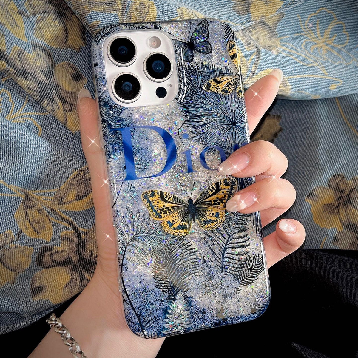 Blue Butterfly Phone Case For iPhone