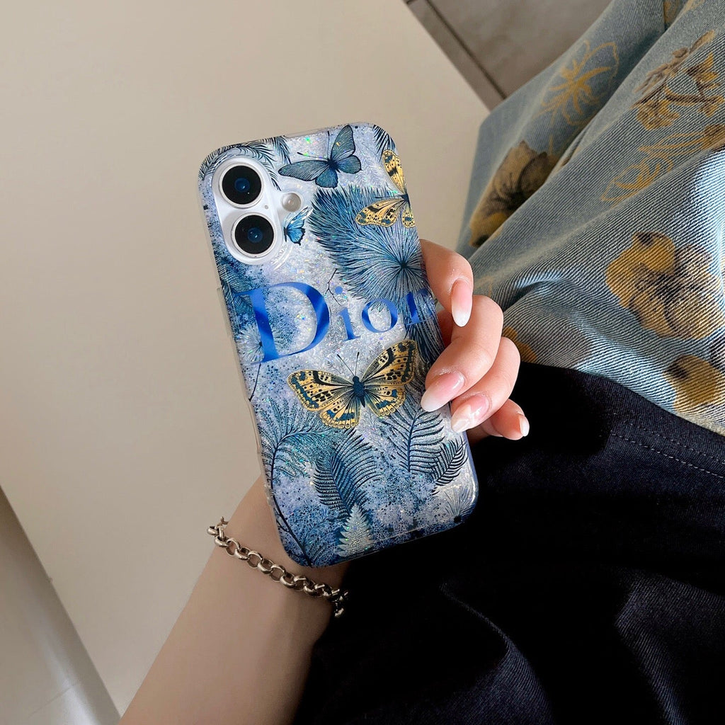 Blue Butterfly Phone Case For iPhone