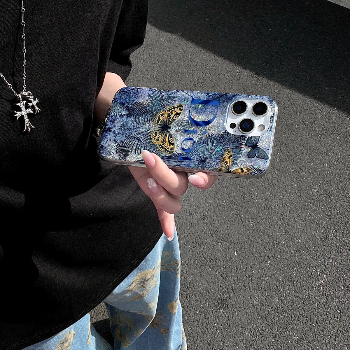 Blue Butterfly Phone Case For iPhone