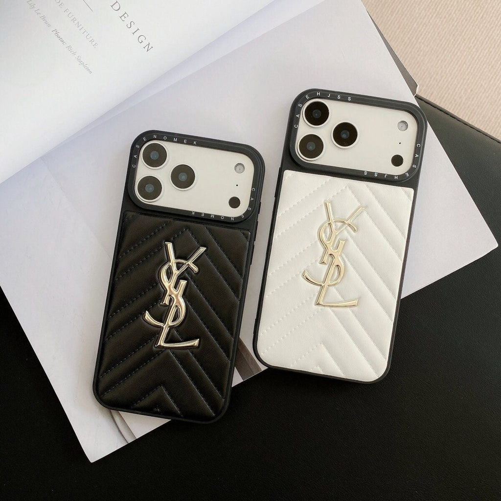 Embroidered Gold Phone Case For iPhone