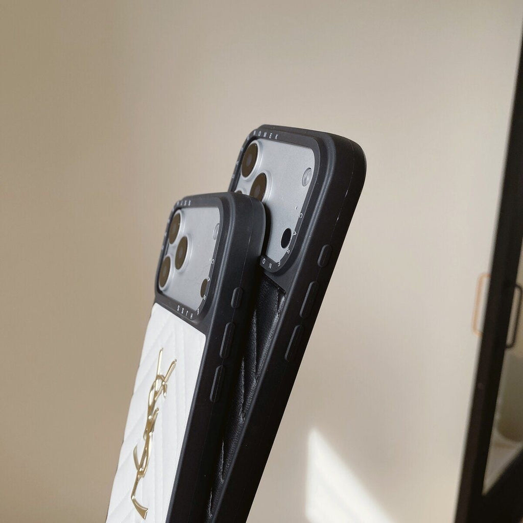 Embroidered Gold Phone Case For iPhone