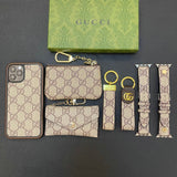 Fashion Gift Set (iPhone Case+Keychain+Coin Purse+Card Holder+Watch Strap)