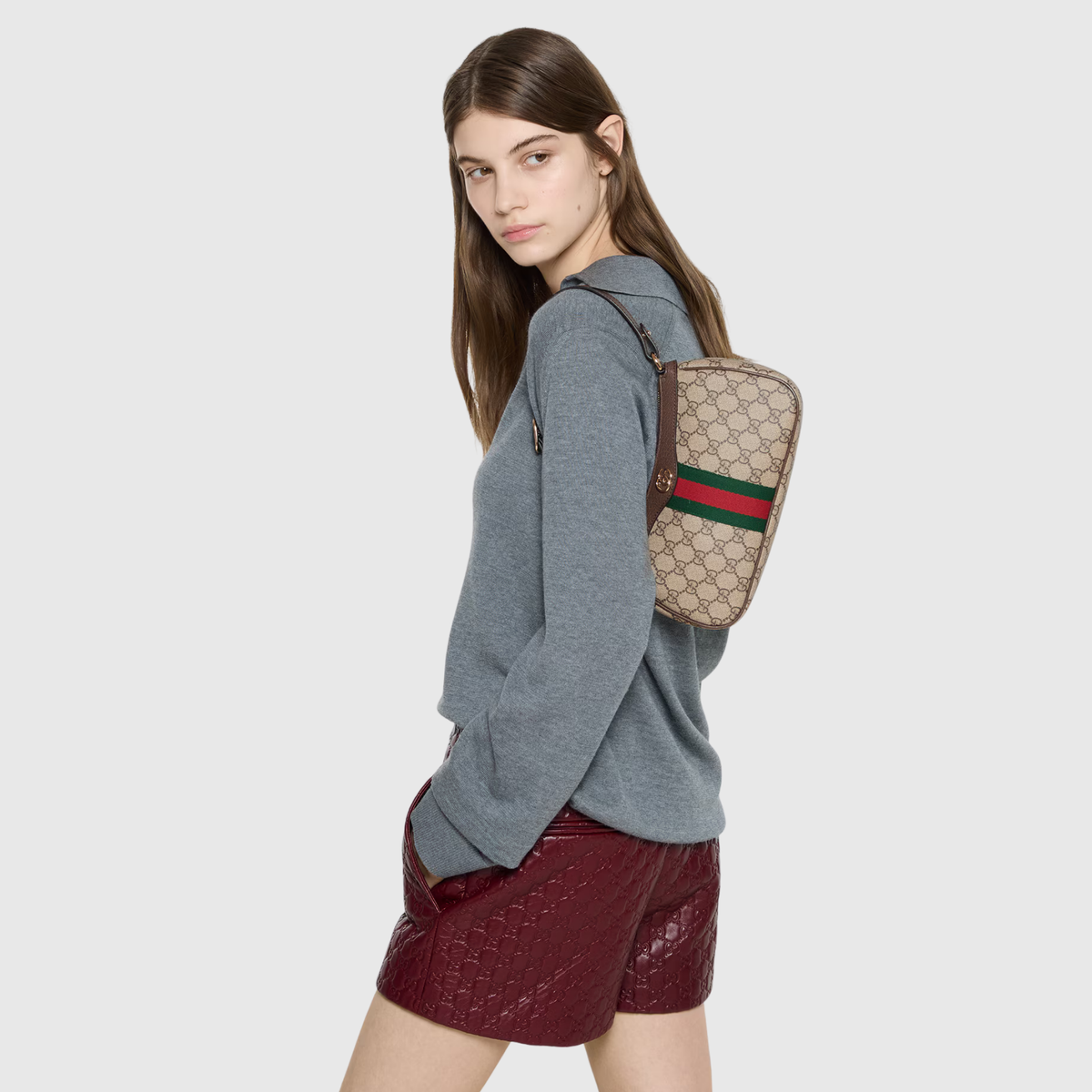 Canvas Patterned Shoulder Bag