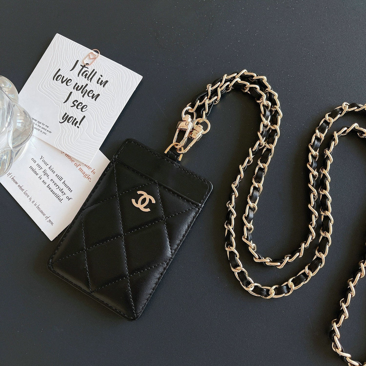 Metal Chain Bag Card Holder