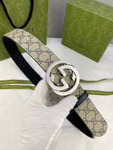 GG Classic Men's Belt Gold Buckle & Silver Buckle