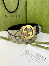 GG Classic Men's Belt Gold Buckle & Silver Buckle